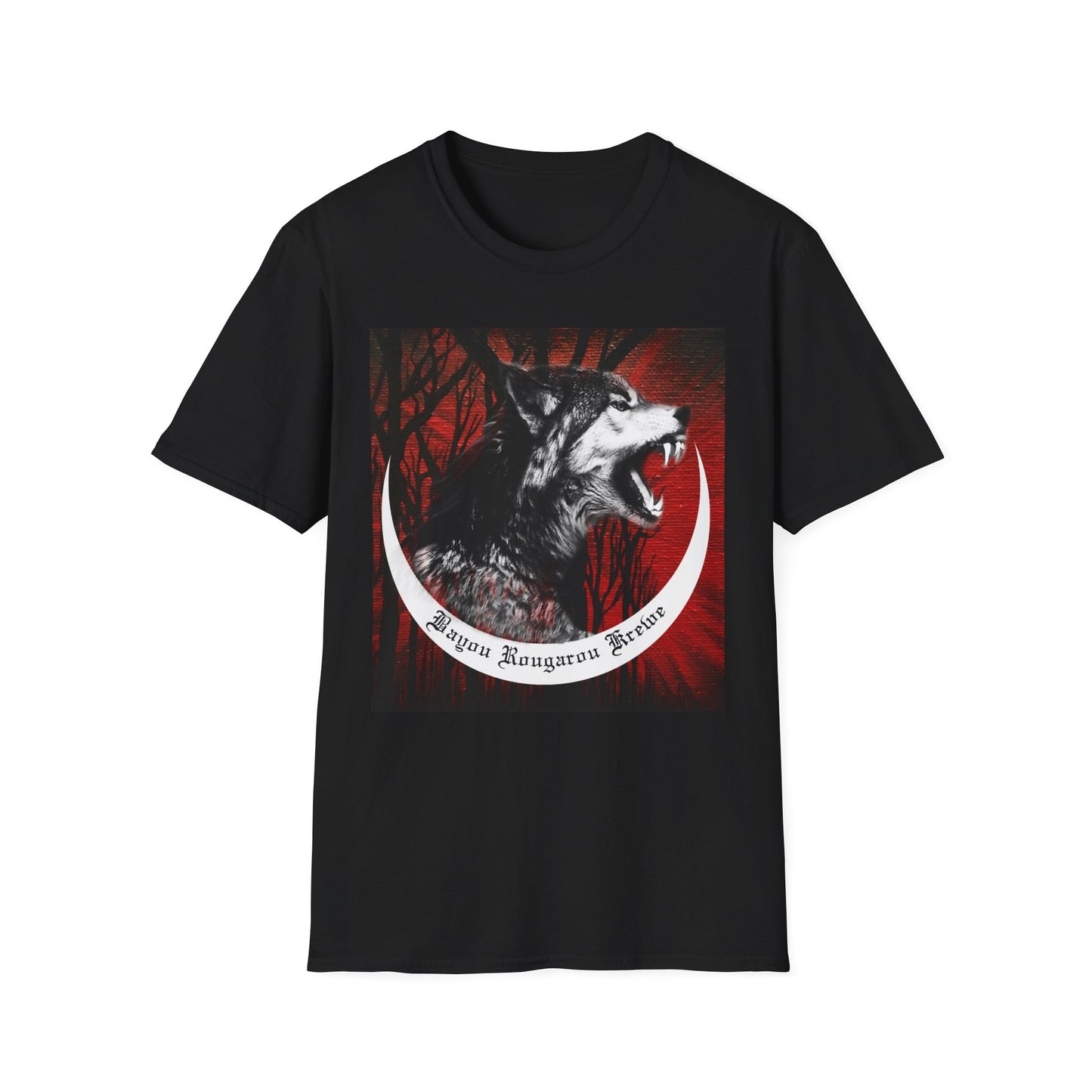 Bayou Rougarou Krewe Unisex Softstyle T-Shirt (Version 2)
