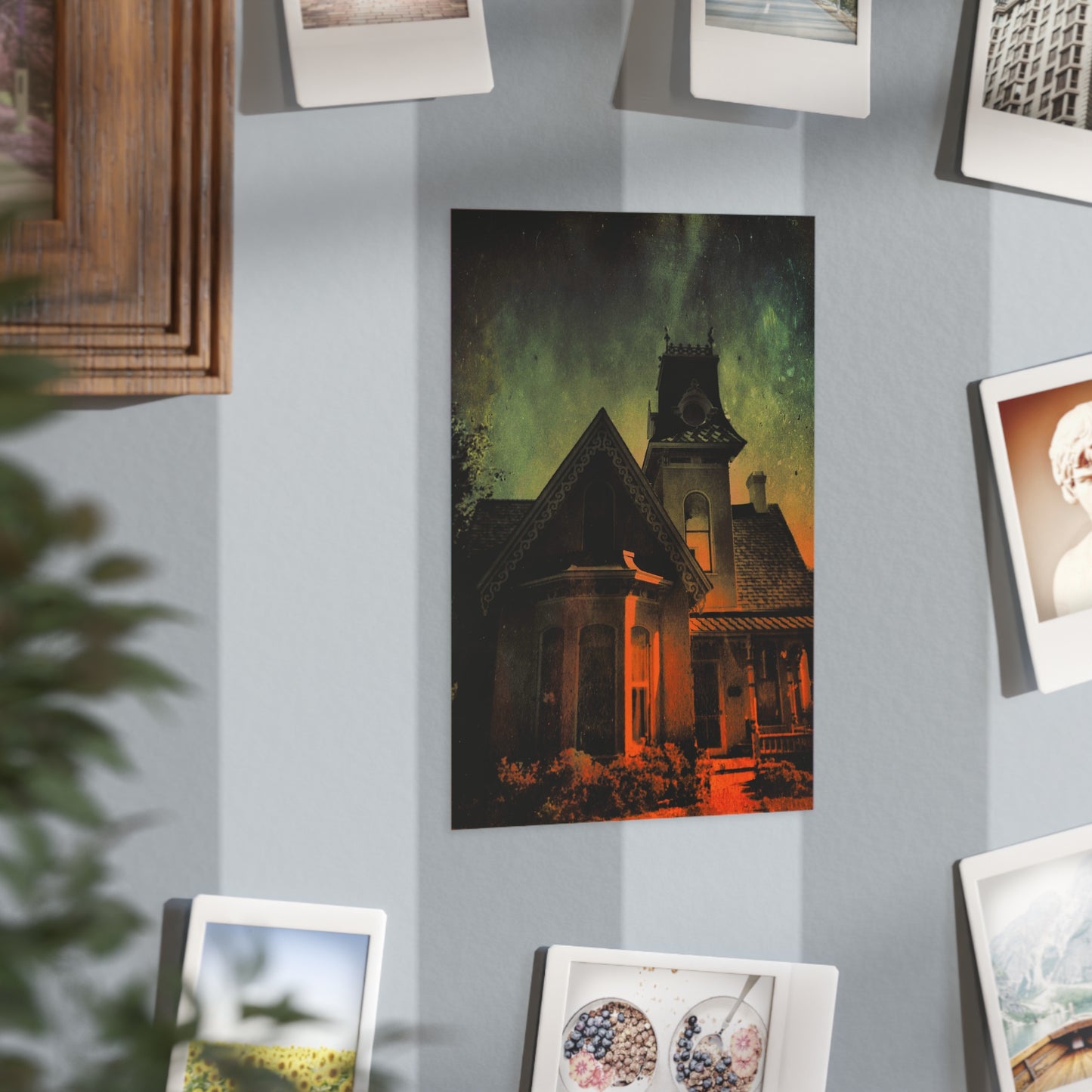 The Old House On The Left Paper Print