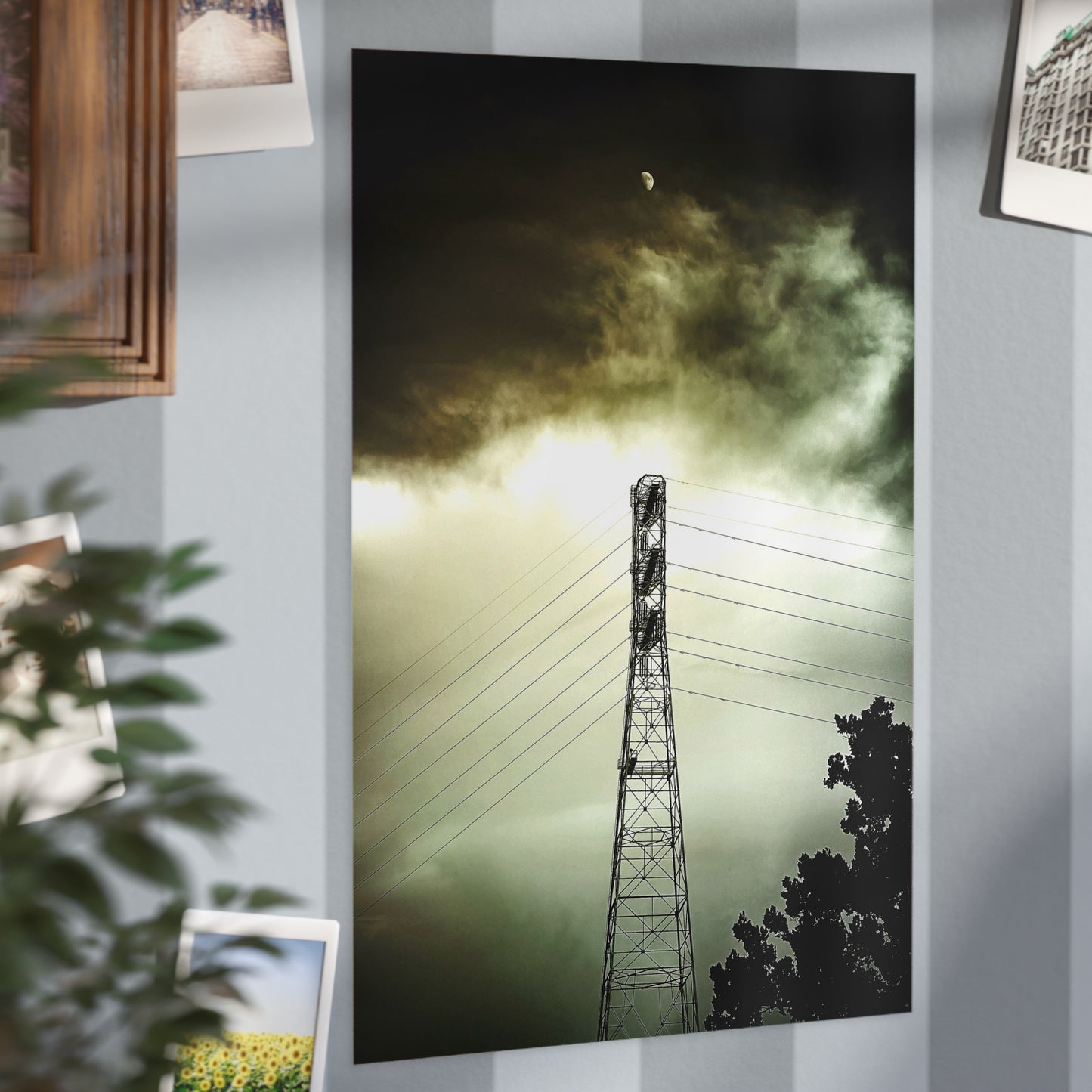 The Moon and the Tower Paper Print
