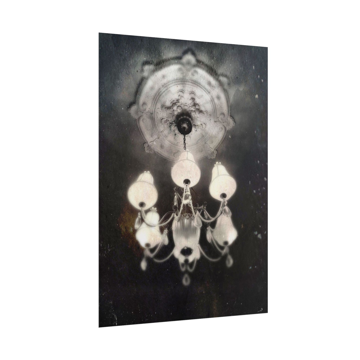 Haunted Chandelier Rolled Poster