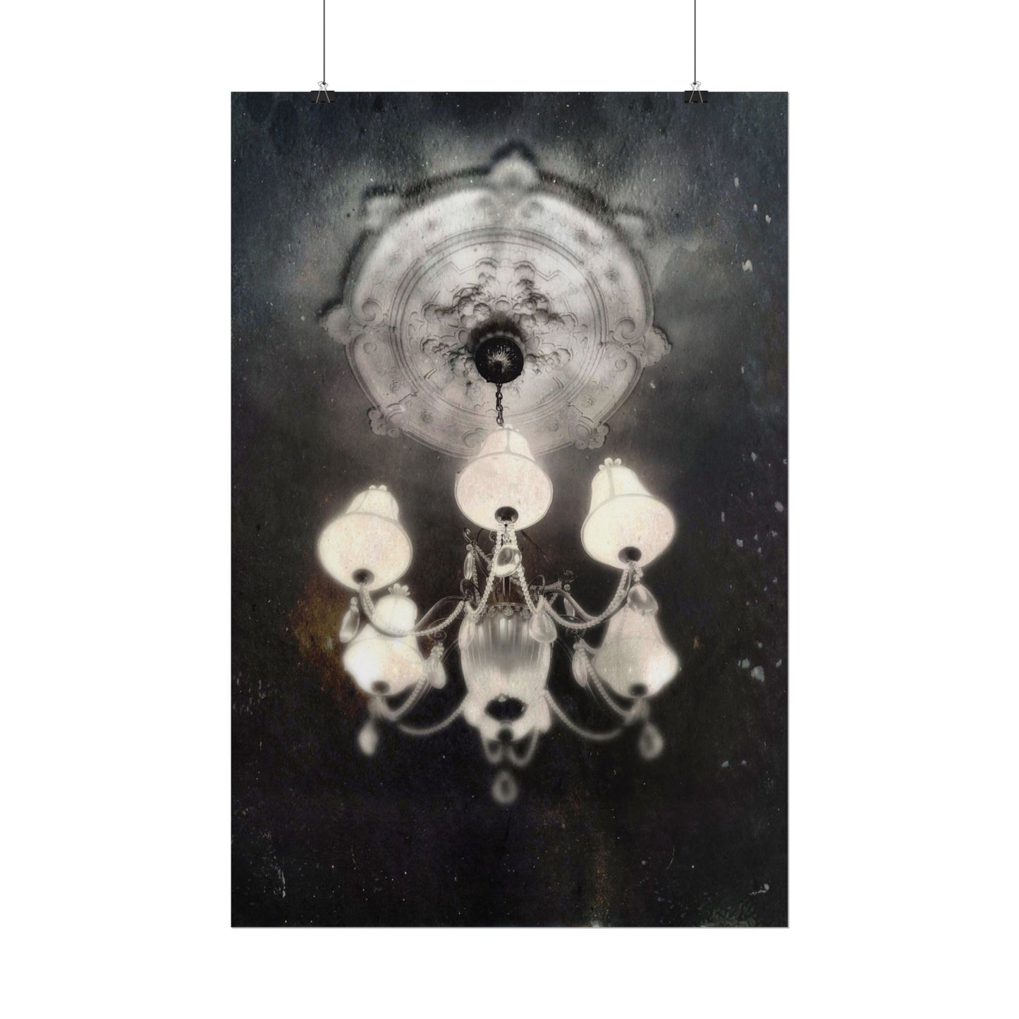 Haunted Chandelier Rolled Poster