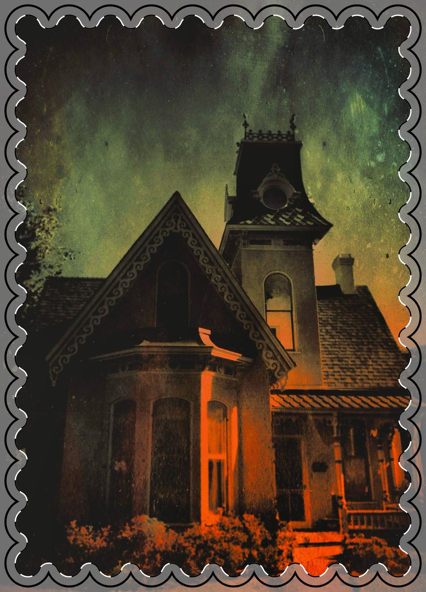 The Old House on the Left Flat Greeting Cards (envelopes included)