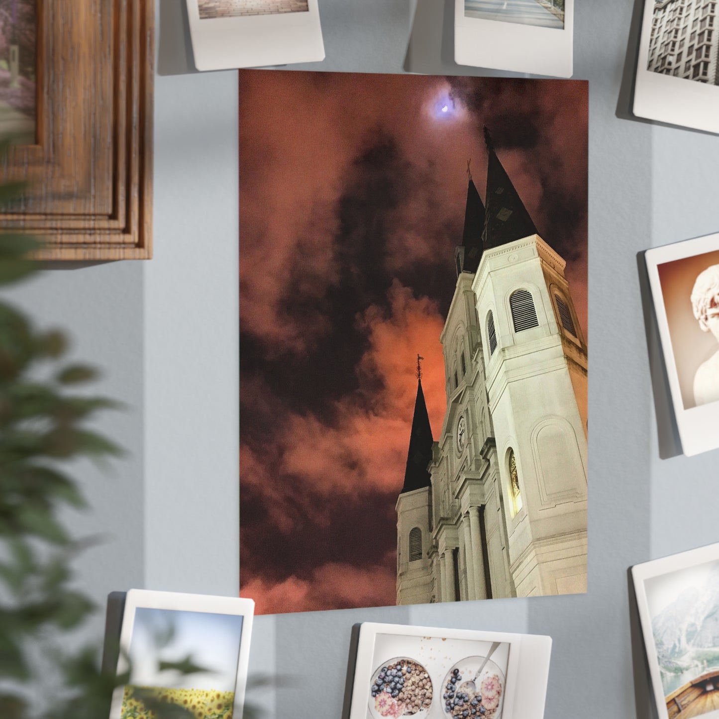 Moonrise Over St. Louis Paper Print