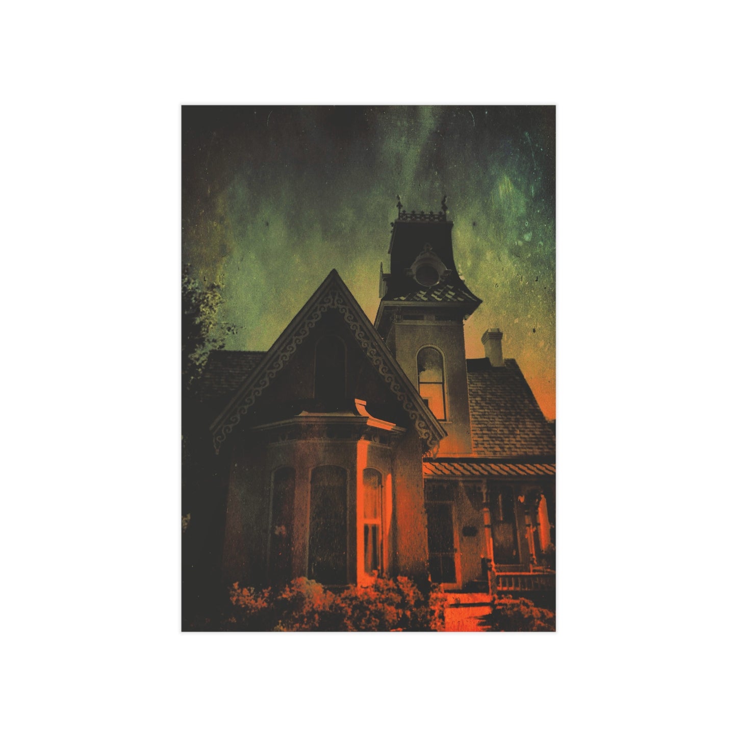 The Old House On The Left Paper Print