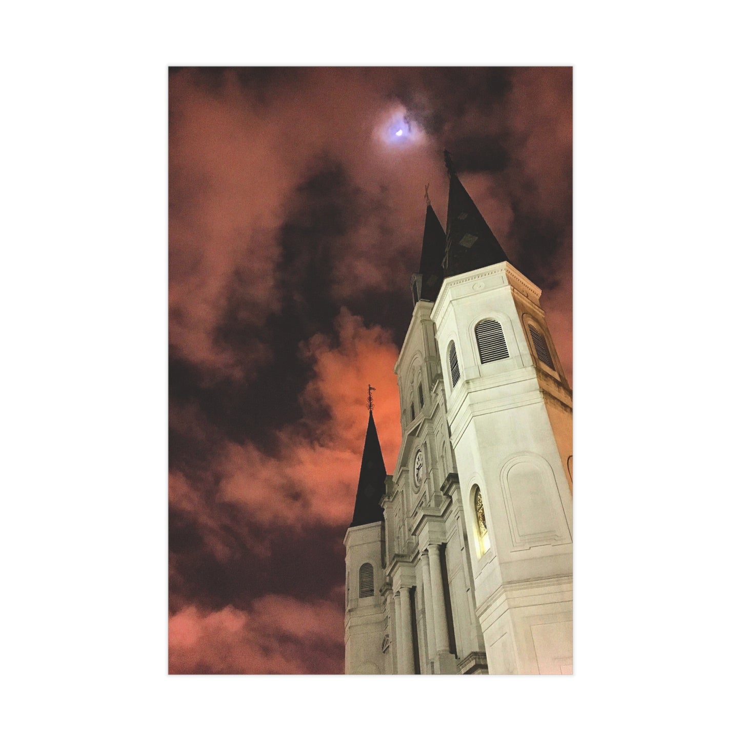 Moonrise Over St. Louis Paper Print