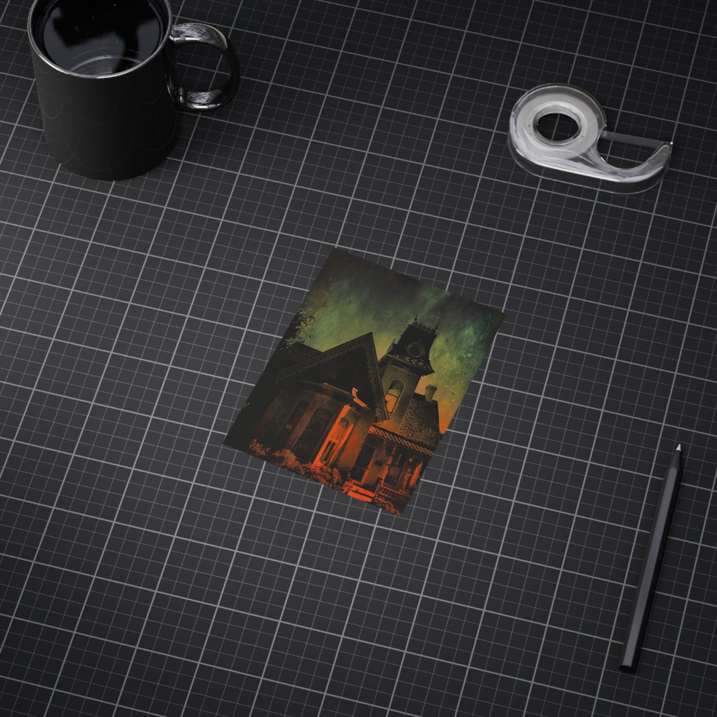 The Old House On The Left Paper Print
