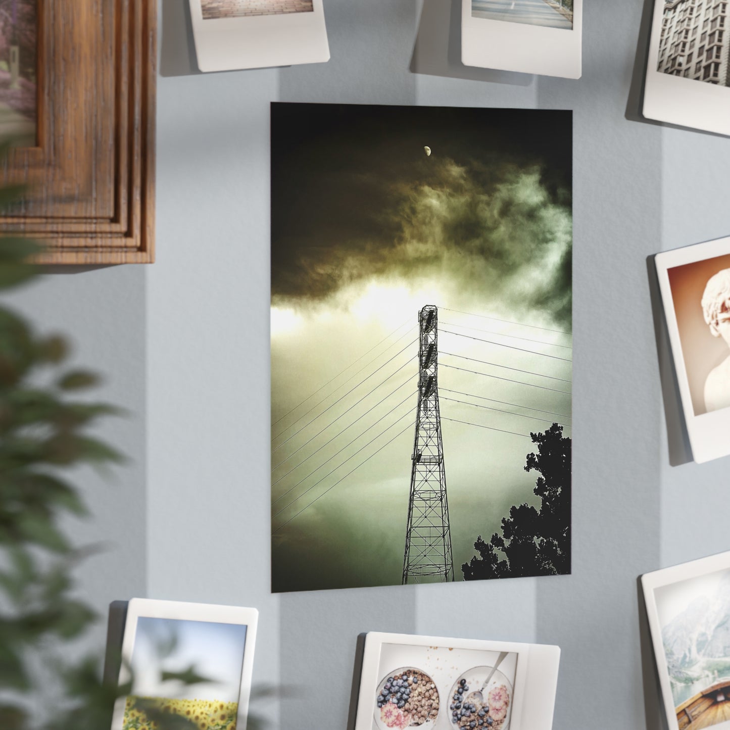 The Moon and the Tower Paper Print