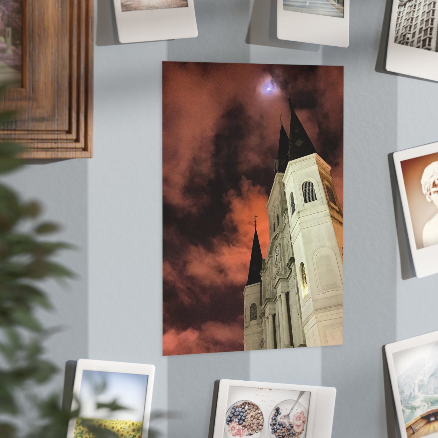 Moonrise Over St. Louis Paper Print