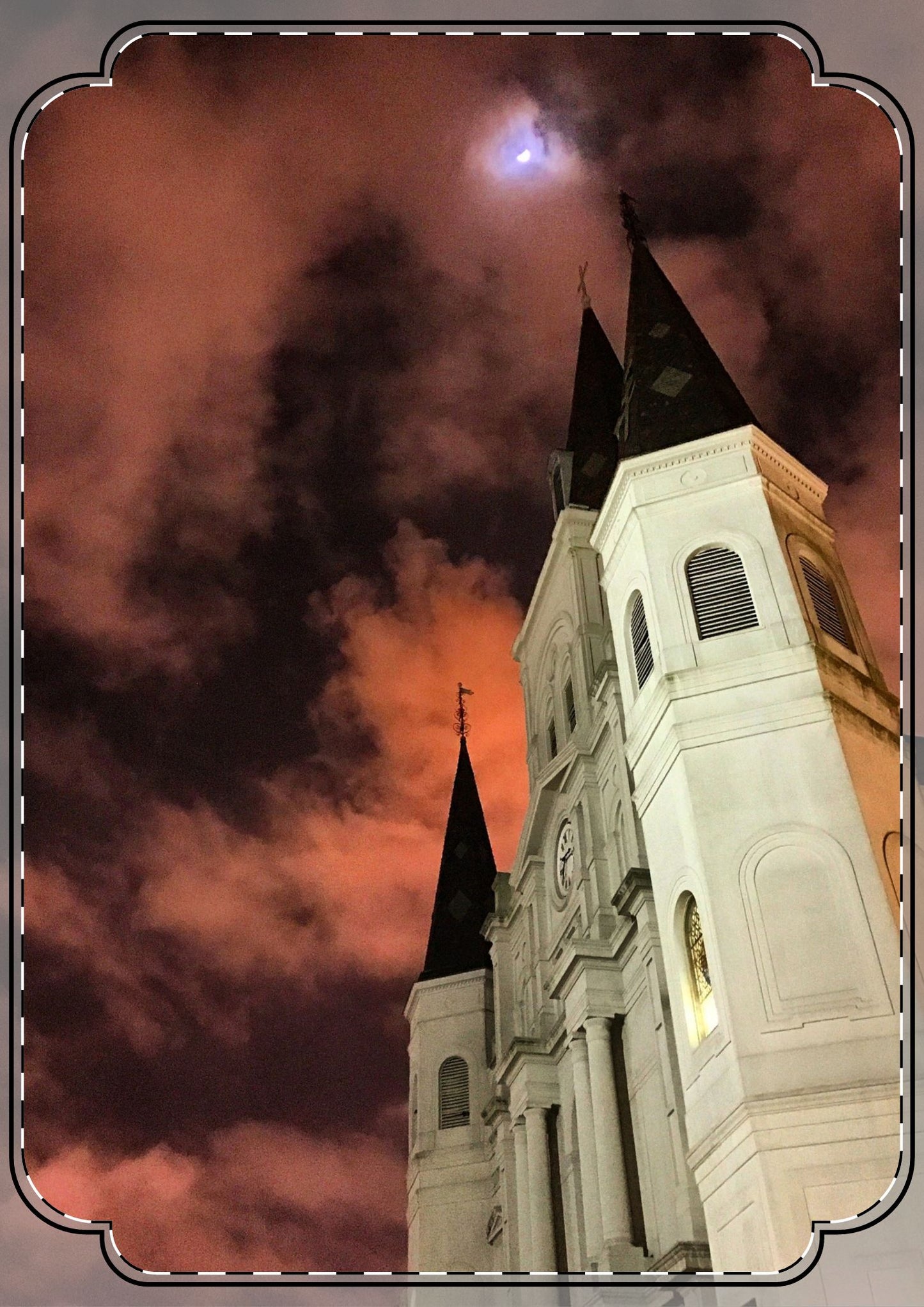 Moonrise Over St. Louis Flat Greeting Cards (envelopes included)