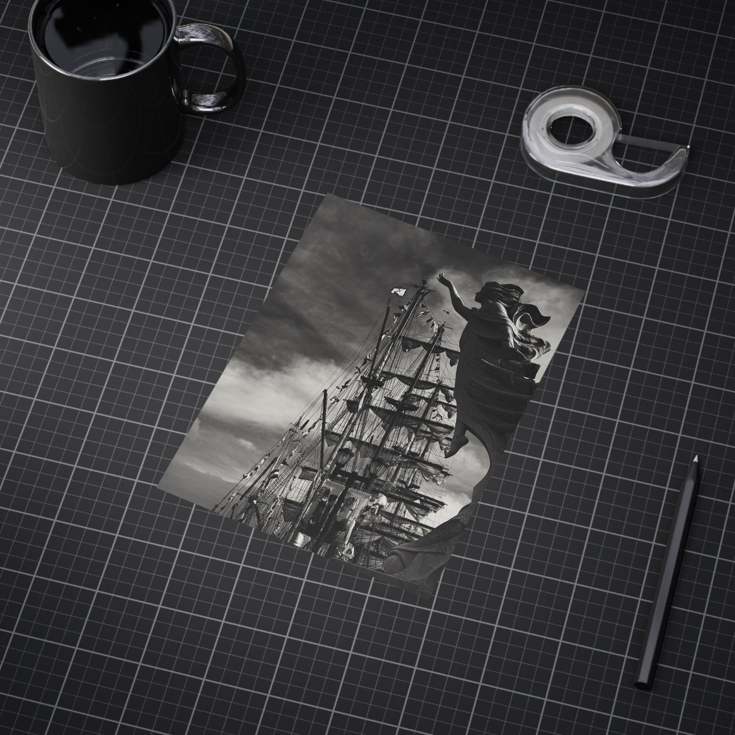 Hope and the Tall Ships Paper Print