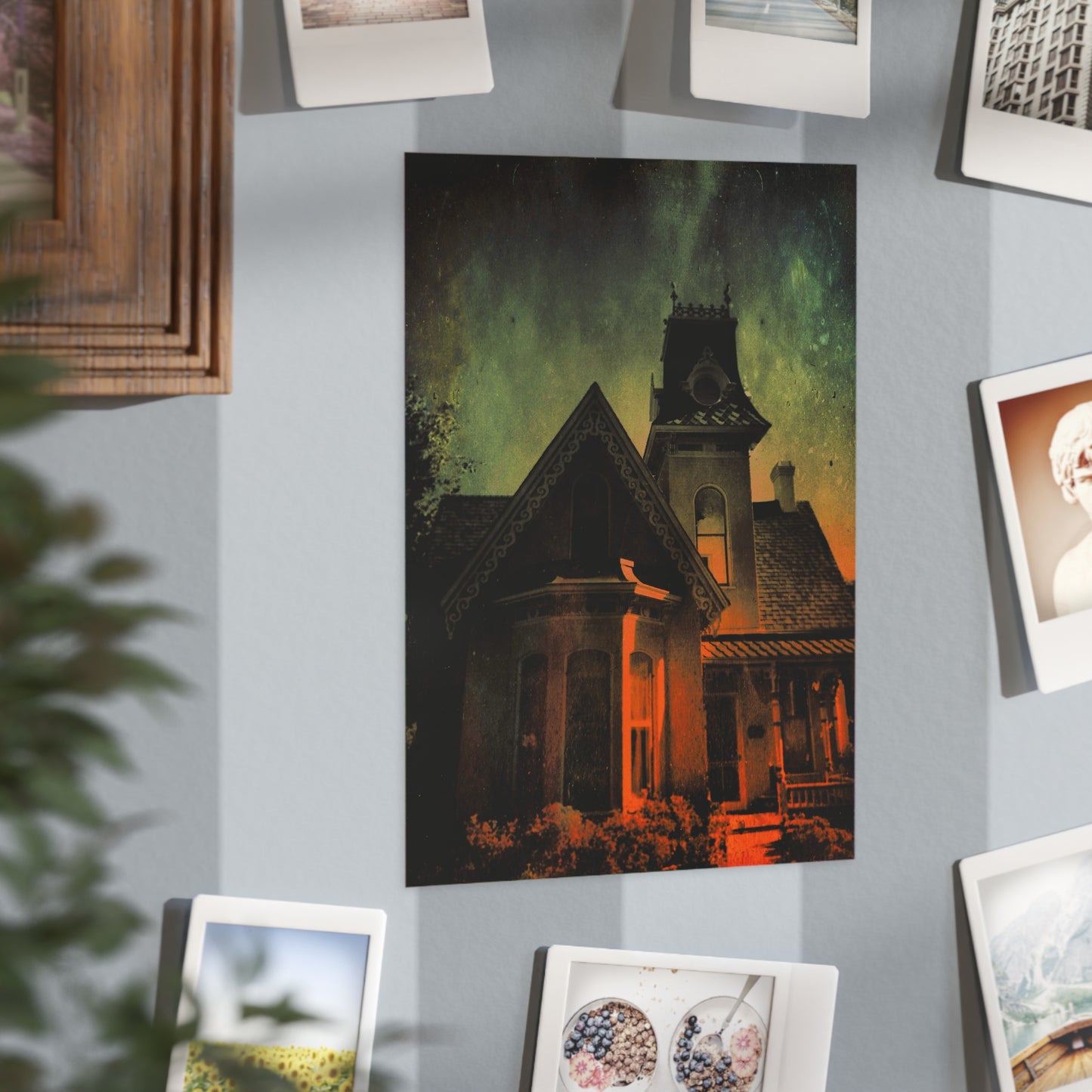 The Old House On The Left Paper Print