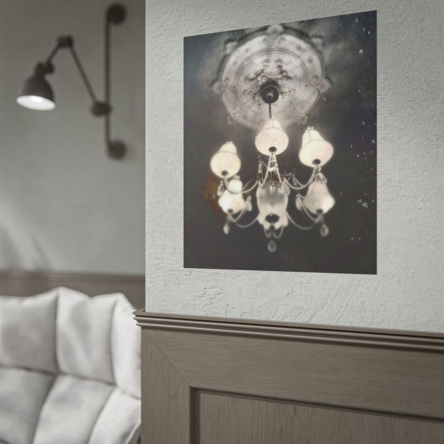 Haunted Chandelier Rolled Poster