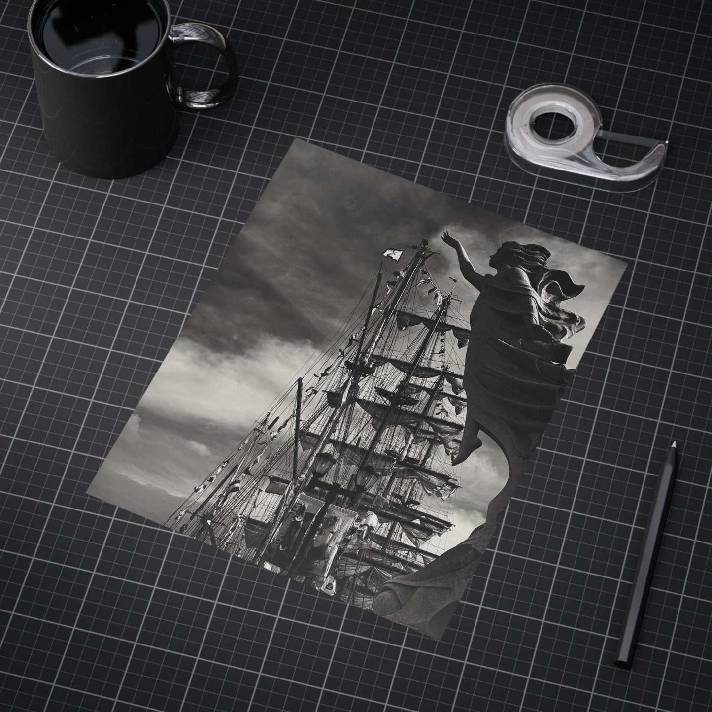 Hope and the Tall Ships Paper Print