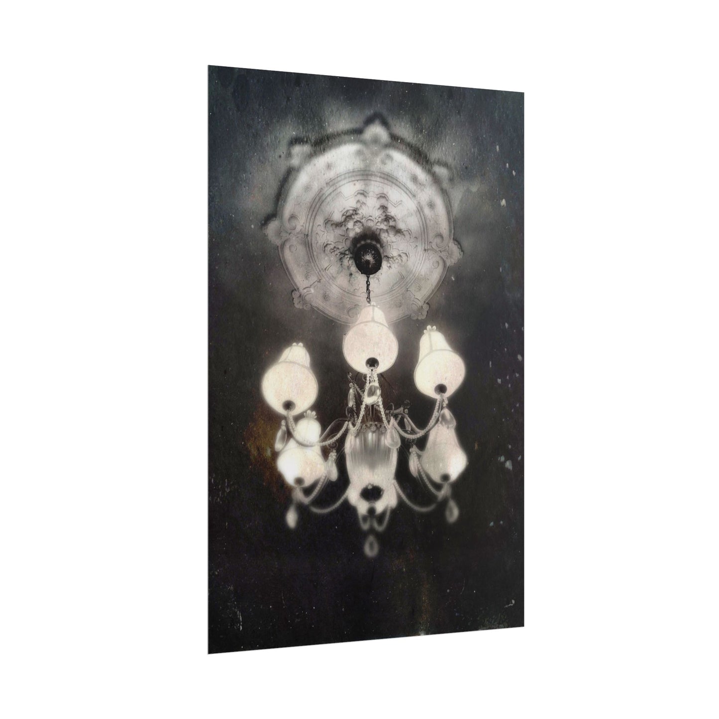 Haunted Chandelier Rolled Poster