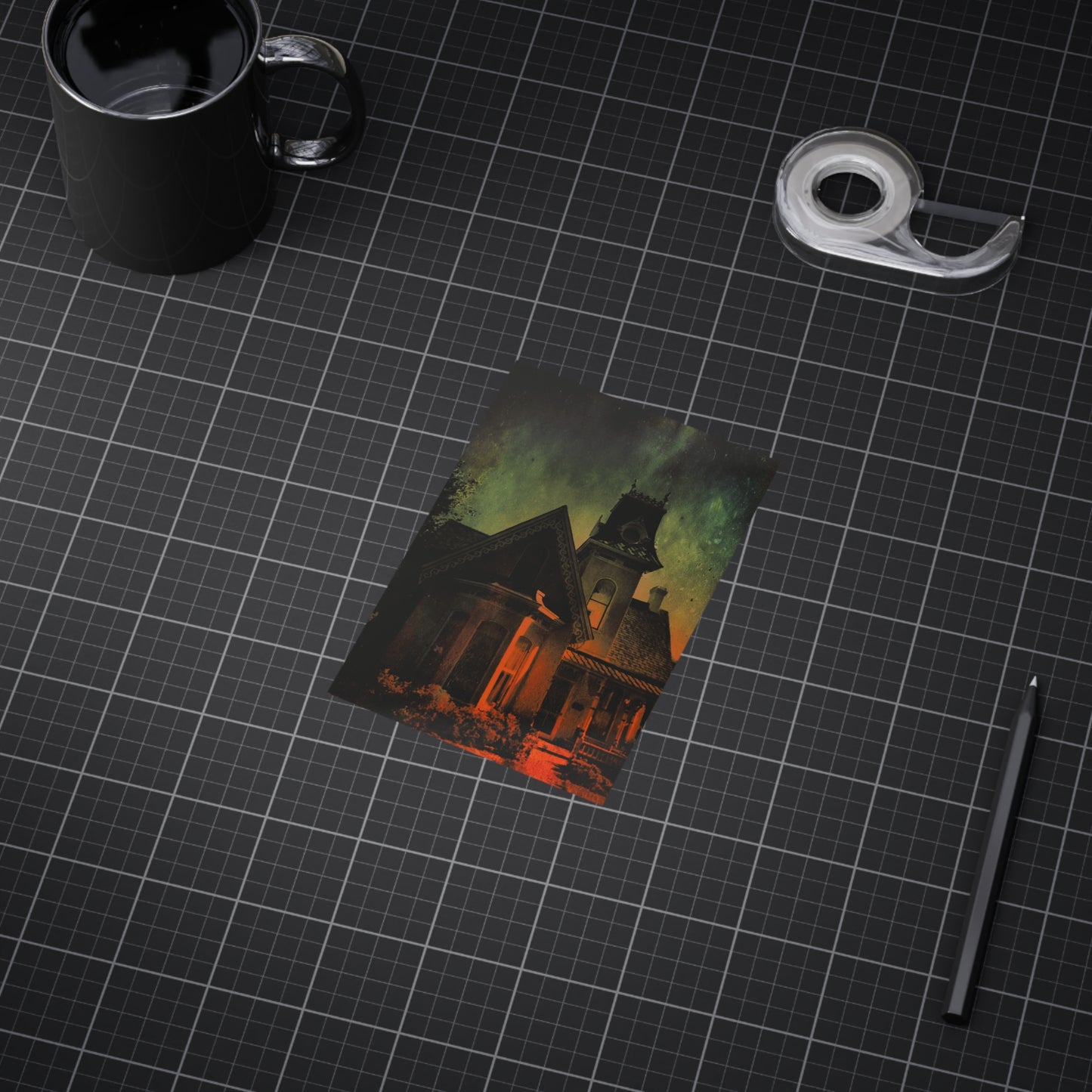 The Old House On The Left Paper Print