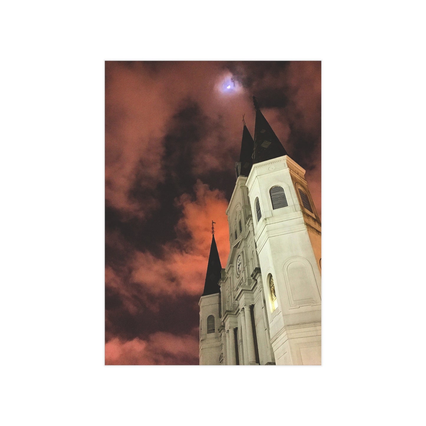 Moonrise Over St. Louis Paper Print